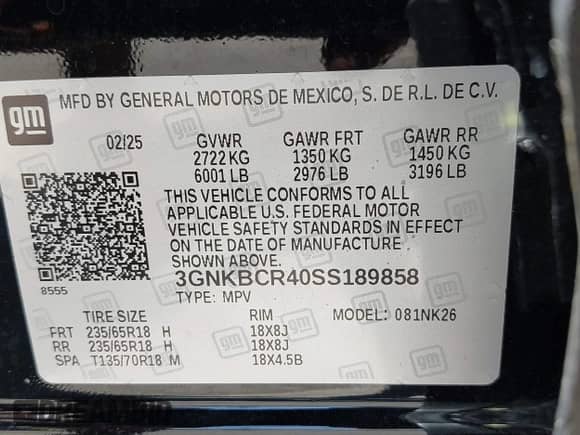 2025 Chevrolet Blazer LT with VIN 3GNKBCR40SS189858, listed as a IAAI auction lot 42724516 with 7,021 mi miles and . Bid and sale history available at DreamBid. Image 9.