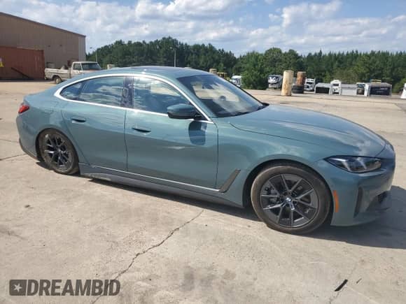 2025 BMW i4 eDrive40 with VIN WBY23HD01SFT86919, listed as a Copart auction lot 70152955 with Not provided miles and Salvage title. Bid and sale history available at DreamBid. Image 4.