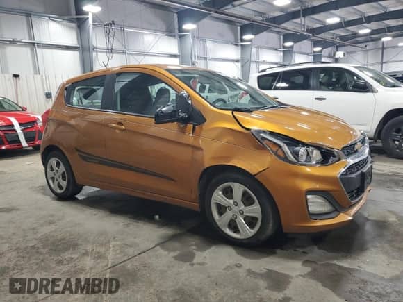 2019 Chevrolet Spark LS with VIN KL8CB6SA0KC707321, listed as a Copart auction lot 54784215 with 194,376 mi miles and Salvage title. Bid and sale history available at DreamBid. Image 4.