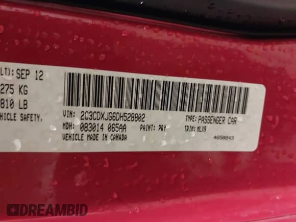 2013 Dodge Charger SXT with VIN 2C3CDXJG6DH528802, listed as a IAAI auction lot 42172409 with 77,107 mi miles and . Bid and sale history available at DreamBid. Image 9.