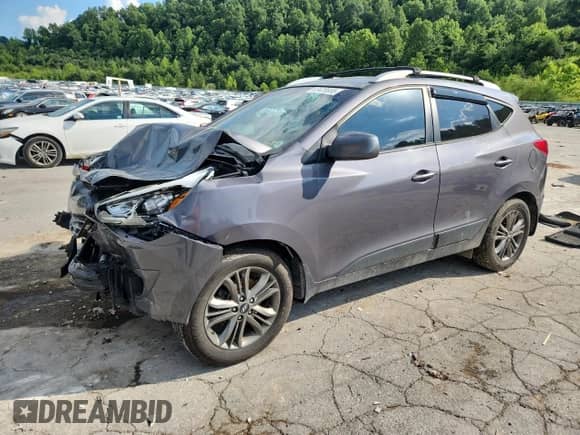 2015 Hyundai Tucson SE z VIN KM8JUCAG9FU991153, wystawiony jako Copart lot #63429555 z przebiegiem 160 649 mil mil oraz Szkoda całkowita • Salvage title. Historia ofert i sprzedaży dostępna na DreamBid. Obrazek 1.