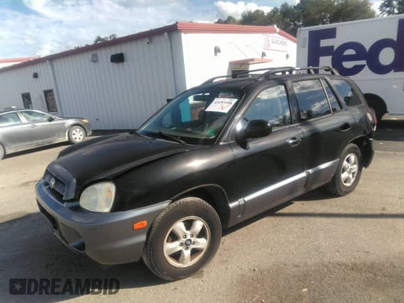 2005 Hyundai Santa Fe GLS with VIN KM8SC13D45U919600, listed as a IAAI auction lot 43293108 with 169,266 mi miles and . Bid and sale history available at DreamBid. Image 2.