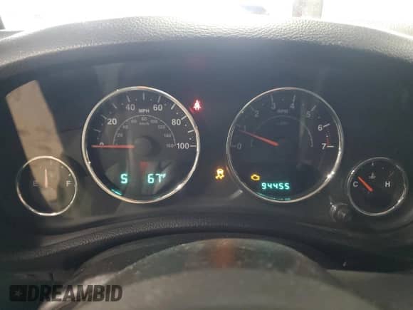 2013 Jeep Wrangler Rubicon 10th Anniversary with VIN 1C4BJWCGXDL543958, listed as a Copart auction lot 58492255 with 94,455 mi miles and Salvage title. Bid and sale history available at DreamBid. Image 9.