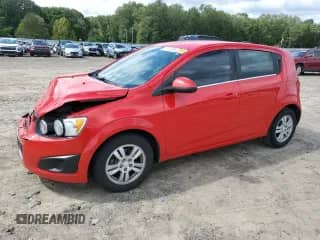 2016 Chevrolet Sonic LT with VIN 1G1JC6SG8G4104319, listed as a Copart auction lot 81734965 with 99,510 mi miles and Salvage title. Bid and sale history available at DreamBid. Image 1.