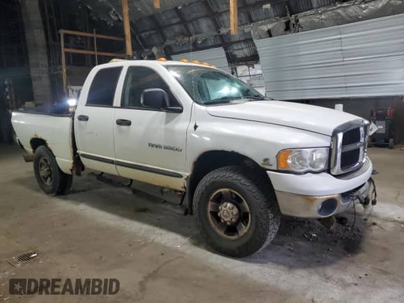 2005 Dodge 3500 SLT with VIN 3D7LS38C85G756787, listed as a Copart auction lot 81398005 with 184,110 mi miles and Salvage title. Bid and sale history available at DreamBid. Image 4.