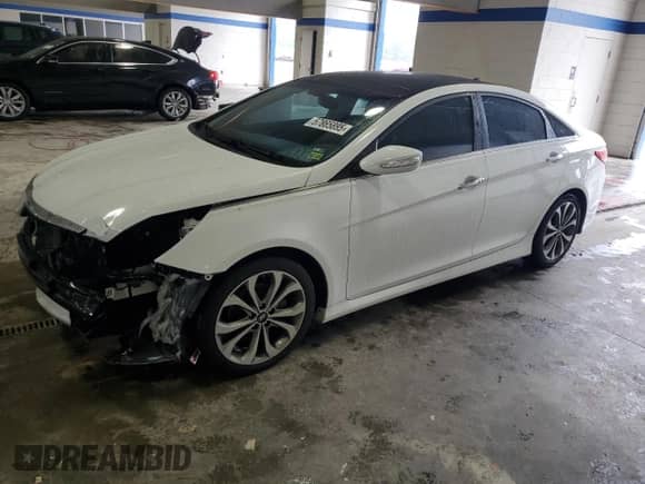 2014 Hyundai Sonata Limited with VIN 5NPEC4AB8EH833074, listed as a Copart auction lot 57865895 with 141,540 mi miles and Salvage title. Bid and sale history available at DreamBid. Image 1.