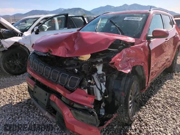2022 Jeep Compass (RED) Edition with VIN 3C4NJDCB6NT232975, listed as a Copart auction lot 58594595 with Not provided miles and Salvage title. Bid and sale history available at DreamBid. Image 13.