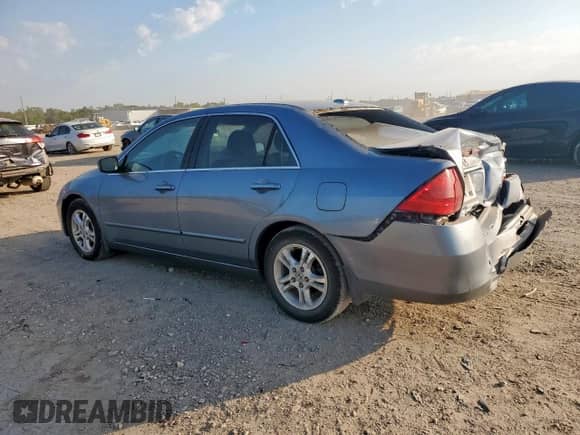 2007 Honda Accord EX с VIN 1HGCM56767A162532, выставлен на аукционе Copart как лот 84296545 с пробегом 290 469 миль миль и Списание • Salvage title. История ставок и продаж доступна на DreamBid. Изображение 2.