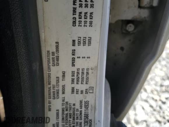 2008 Chevrolet Colorado 2LT z VIN 1GCDT13E588114935, wystawiony jako Copart lot #53210415 z przebiegiem 223 482 mil mil oraz Szkoda całkowita • Salvage title. Historia ofert i sprzedaży dostępna na DreamBid. Obrazek 14.