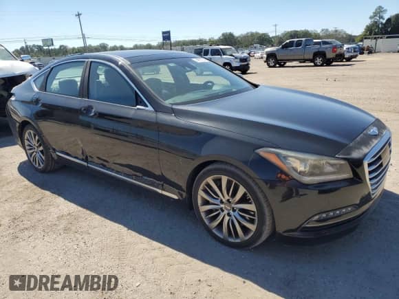 2015 Hyundai Genesis 5.0L z VIN KMHGN4JF8FU027776, wystawiony jako Copart lot #74977274 z przebiegiem 68 209 mil mil oraz Szkoda całkowita • Salvage title. Historia ofert i sprzedaży dostępna na DreamBid. Obrazek 4.