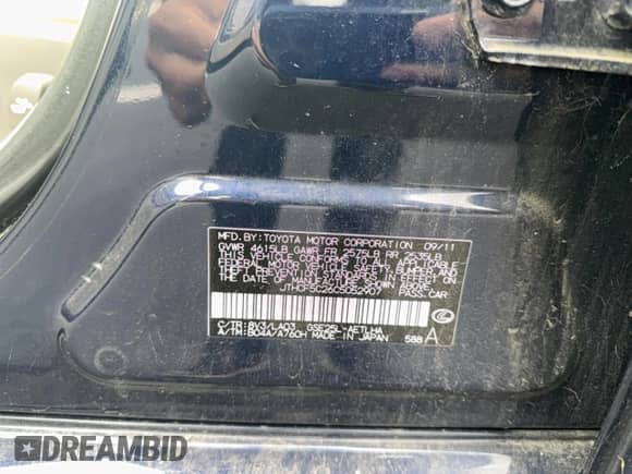 2012 Lexus IS 250 z VIN JTHCF5C26C5052907, wystawiony jako Copart lot #90293635 z przebiegiem 296 299 mil mil oraz Czysty tytuł • Clean title. Historia ofert i sprzedaży dostępna na DreamBid. Obrazek 10.