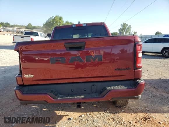 2025 Ram 1500 Tradesman with VIN 1C6RRFGG7SN606380, listed as a Copart auction lot 64974215 with 15,603 mi miles and Salvage title. Bid and sale history available at DreamBid. Image 6.