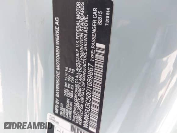 2013 MINI Hardtop с VIN WMWSU3C50DT689867, выставлен на аукционе IAAI как лот 42624675 с пробегом 57 111 миль миль и . История ставок и продаж доступна на DreamBid. Изображение 9.