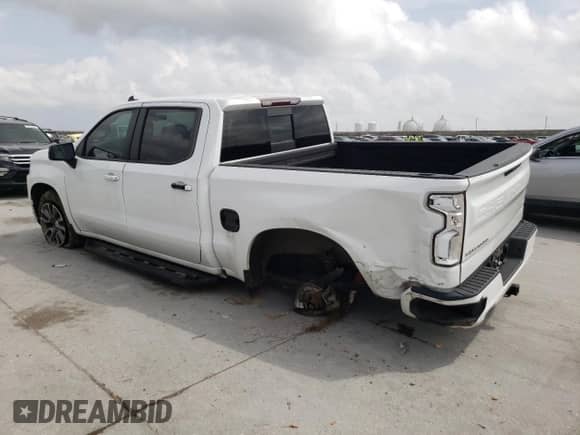 2020 Chevrolet Silverado 1500 RST with VIN 1GCUYEEDXLZ222421, listed as a Copart auction lot 48553035 with 60,247 mi miles and Salvage title. Bid and sale history available at DreamBid. Image 2.