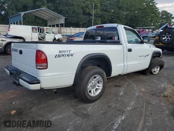2000 Dodge Dakota with VIN 1B7FL26X2YS736990, listed as a Copart auction lot 66327964 with 219,577 mi miles and Salvage title. Bid and sale history available at DreamBid. Image 3.