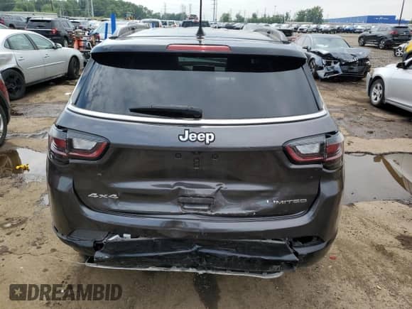 2022 Jeep Compass (RED) Edition with VIN 3C4NJDCB0NT194899, listed as a Copart auction lot 64022825 with 26,556 mi miles and Salvage title. Bid and sale history available at DreamBid. Image 6.
