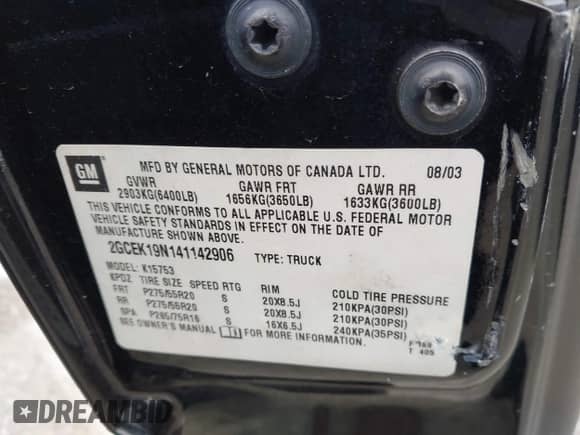 2004 Chevrolet Silverado SS с VIN 2GCEK19N141142906, выставлен на аукционе IAAI как лот 42422279 с пробегом 149 579 миль миль и . История ставок и продаж доступна на DreamBid. Изображение 9.