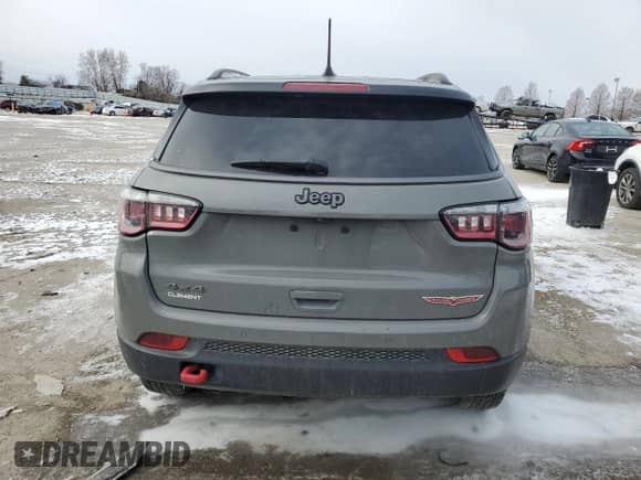 2021 Jeep Compass Trailhawk with VIN 3C4NJDDB8MT553610, listed as a Copart auction lot 45709735 with 96,602 mi miles and Salvage title. Bid and sale history available at DreamBid. Image 6.