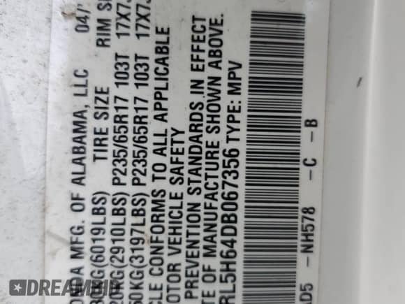 2013 Honda Odyssey EX-L с VIN 5FNRL5H64DB067356, выставлен на аукционе Copart как лот 80673915 с пробегом 261 481 миль миль и Чистый • Clean title. История ставок и продаж доступна на DreamBid. Изображение 13.