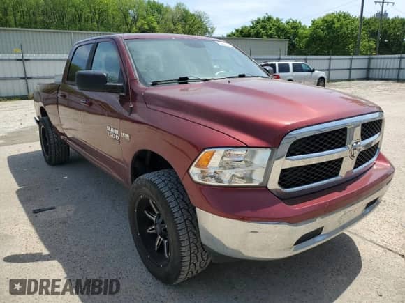 2021 Ram 1500 SLT with VIN 1C6RR7TT0MS516405, listed as a Copart auction lot 53067845 with 111,957 mi miles and Salvage title. Bid and sale history available at DreamBid. Image 4.