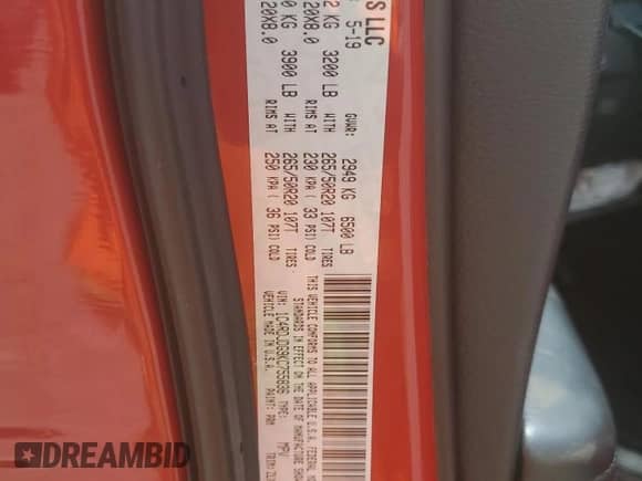 2019 Dodge Durango GT with VIN 1C4RDJDG9KC755836, listed as a Copart auction lot 59621215 with 130,319 mi miles and Salvage title. Bid and sale history available at DreamBid. Image 14.