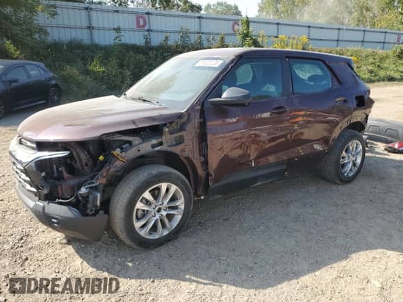 2022 Chevrolet TrailBlazer LS with VIN KL79MNSL8NB012972, listed as a Copart auction lot 81439595 with 19,546 mi miles and Clean title. Bid and sale history available at DreamBid. Image 1.