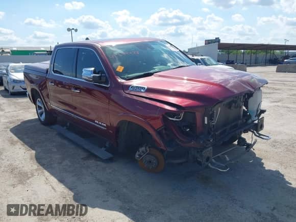 2020 Ram 1500 Limited z VIN 1C6RREHT3LN319285, wystawiony jako IAAI lot #42399428 z przebiegiem 132 969 mil mil oraz . Historia ofert i sprzedaży dostępna na DreamBid. Obrazek 1.