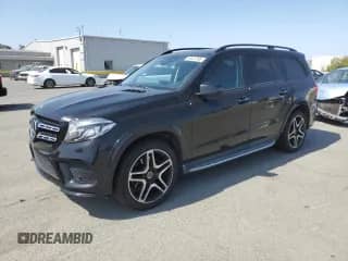 2018 Mercedes-Benz GLS 550 with VIN 4JGDF7DE0JB009832, listed as a Copart auction lot 59427395 with 150,131 mi miles and Clean title. Bid and sale history available at DreamBid. Image 1.