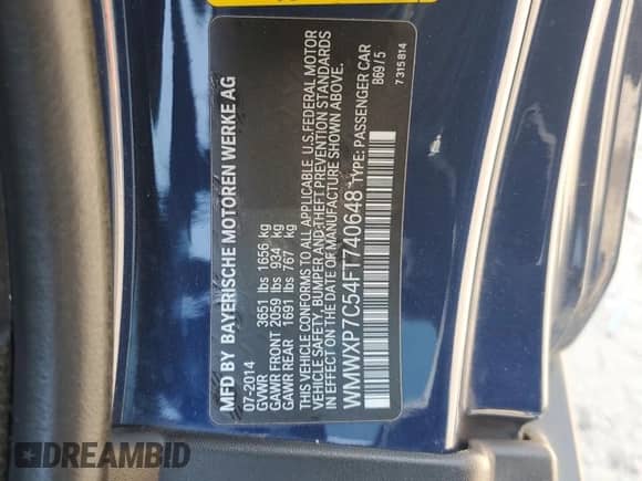 2015 MINI Hardtop S с VIN WMWXP7C54FT740648, выставлен на аукционе Copart как лот 55412595 с пробегом 51 810 миль миль и Списание • Salvage title. История ставок и продаж доступна на DreamBid. Изображение 12.
