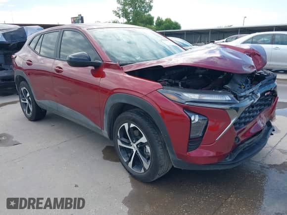 2025 Chevrolet Trax 1RS with VIN KL77LGEPXSC175018, listed as a IAAI auction lot 43044950 with 11,804 mi miles and . Bid and sale history available at DreamBid. Image 1.