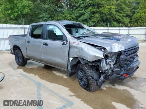 2024 Chevrolet Silverado 1500 Custom Trail Boss with VIN 3GCPDCEKXRG424440, listed as a Copart auction lot 61536585 with Not provided miles and Non repairable. Bid and sale history available at DreamBid. Image 4.