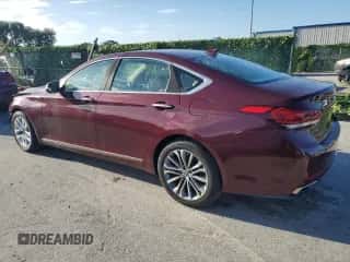 2015 Hyundai Genesis 3.8L z VIN KMHGN4JE5FU077994, wystawiony jako Copart lot #62852464 z przebiegiem 57 563 mil mil oraz Szkoda całkowita • Salvage title. Historia ofert i sprzedaży dostępna na DreamBid. Obrazek 2.