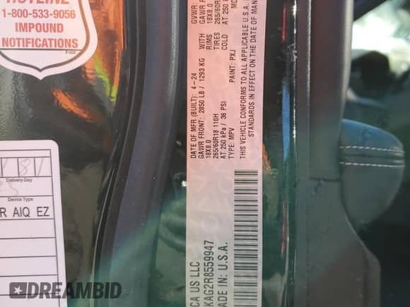 2024 Jeep Grand Cherokee Altitude X z VIN 1C4RJKAG2R8559947, wystawiony jako Copart lot #71801925 z przebiegiem Nie podano mil oraz Nie do naprawy • Non repairable. Historia ofert i sprzedaży dostępna na DreamBid. Obrazek 13.