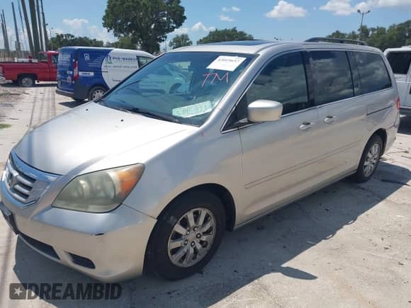 2008 Honda Odyssey EX-L with VIN 5FNRL38628B408599, listed as a IAAI auction lot 43019657 with 225,846 mi miles and . Bid and sale history available at DreamBid. Image 2.