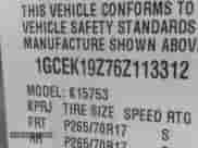 2006 Chevrolet Silverado 1500 LT3 с VIN 1GCEK19Z76Z113312, выставлен на аукционе IAAI как лот 41624126 с пробегом Не указан миль и . История ставок и продаж доступна на DreamBid. Изображение 9.