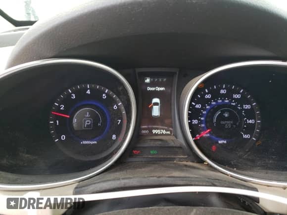 2014 Hyundai Santa Fe z VIN 5XYZUDLA6EG215861, wystawiony jako Copart lot #81632495 z przebiegiem 99 576 mil mil oraz Szkoda całkowita • Salvage title. Historia ofert i sprzedaży dostępna na DreamBid. Obrazek 9.