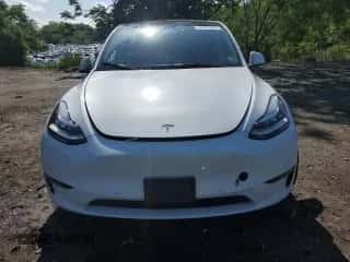2022 Tesla Model Y Long Range with VIN 7SAYGAEE6NF363326, listed as a Copart auction lot 54414784 with 163,400 mi miles and Salvage title. Bid and sale history available at DreamBid. Image 5.