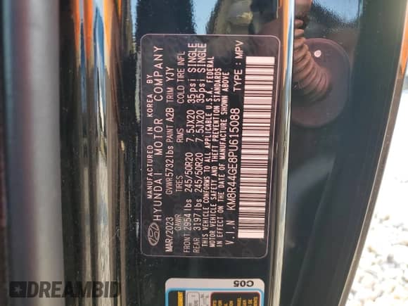 2023 Hyundai Palisade SEL с VIN KM8R44GE8PU615088, выставлен на аукционе Copart как лот 57549464 с пробегом 33 763 миль миль и Чистый • Clean title. История ставок и продаж доступна на DreamBid. Изображение 13.