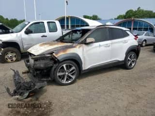 2018 Hyundai Kona Ultimate с VIN KM8K5CA55JU112577, выставлен на аукционе Copart как лот 59208215 с пробегом Не указан миль и Списание • Salvage title. История ставок и продаж доступна на DreamBid. Изображение 1.