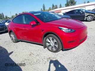 2021 Tesla Model Y Long Range with VIN 5YJYGDEE2MF287066, listed as a IAAI auction lot 43253104 with 38,884 mi miles and . Bid and sale history available at DreamBid. Image 1.
