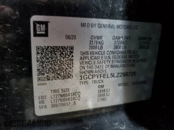 2020 Chevrolet Silverado 1500 LT Trail Boss z VIN 1GCPYFEL5LZ288725, wystawiony jako Copart lot #52945985 z przebiegiem 54 358 mil mil oraz Szkoda całkowita • Salvage title. Historia ofert i sprzedaży dostępna na DreamBid. Obrazek 13.