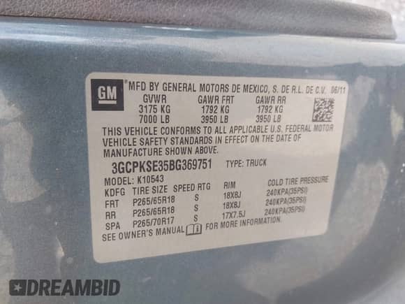 2011 Chevrolet Silverado 1500 LT с VIN 3GCPKSE35BG369751, выставлен на аукционе IAAI как лот 43426023 с пробегом 201 500 миль миль и . История ставок и продаж доступна на DreamBid. Изображение 9.