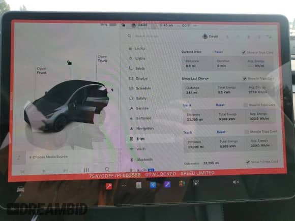 2023 Tesla Model Y Long Range с VIN 7SAYGDEE7PF883586, выставлен на аукционе Copart как лот 83939625 с пробегом 33 295 миль миль и Списание • Salvage title. История ставок и продаж доступна на DreamBid. Изображение 9.