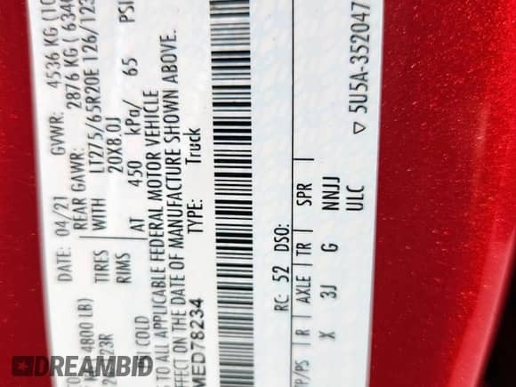 2021 Ford F-250 XL z VIN 1FT7W2BN2MED78234, wystawiony jako Copart lot #84732075 z przebiegiem 46 074 mil mil oraz Szkoda całkowita • Salvage title. Historia ofert i sprzedaży dostępna na DreamBid. Obrazek 12.