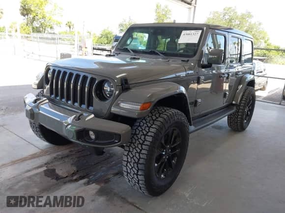 2023 Jeep Wrangler Sahara Altitude with VIN 1C4HJXEG0PW558839, listed as a IAAI auction lot 43001327 with 16,845 mi miles and . Bid and sale history available at DreamBid. Image 2.
