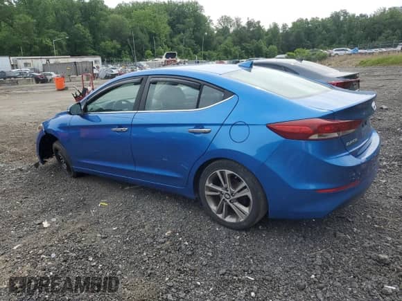 2017 Hyundai Elantra Limited with VIN 5NPD84LF9HH019307, listed as a Copart auction lot 58403845 with 92,265 mi miles and Salvage title. Bid and sale history available at DreamBid. Image 2.