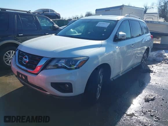 2017 Nissan Pathfinder S with VIN 5N1DR2MM7HC902652, listed as a IAAI auction lot 41390649 with 107,103 mi miles and . Bid and sale history available at DreamBid. Image 2.