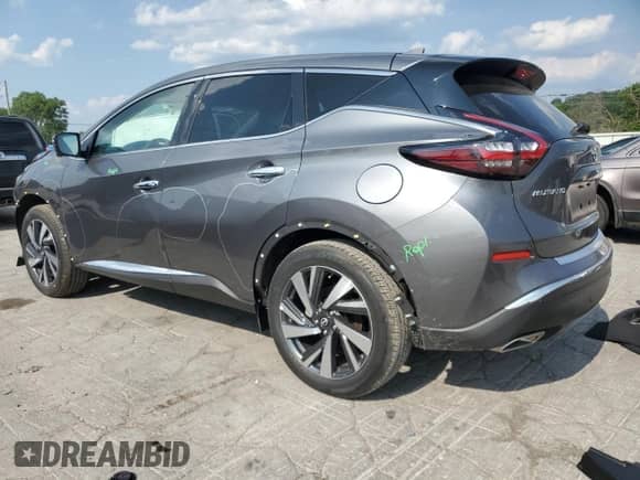2024 Nissan Murano SL with VIN 5N1AZ2CJ7RC128723, listed as a Copart auction lot 60604335 with 1,456 mi miles and Salvage title. Bid and sale history available at DreamBid. Image 2.