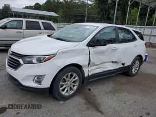 2021 Chevrolet Equinox LS z VIN 3GNAXHEV5MS145561, wystawiony jako Copart lot #71163185 z przebiegiem 93 079 mil mil oraz Szkoda całkowita • Salvage title. Historia ofert i sprzedaży dostępna na DreamBid. Obrazek 1.