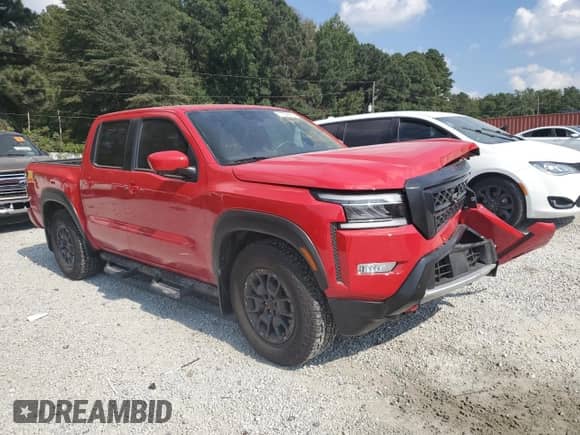 2024 Nissan Frontier SV with VIN 1N6ED1EJ4RN611843, listed as a Copart auction lot 71734955 with 20,362 mi miles and Salvage title. Bid and sale history available at DreamBid. Image 4.